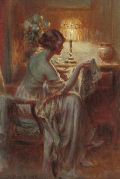Reflections Under Lamp Light Artwork by Delphin Enjolras