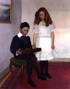 The Children Of Hans And Lisa Hahnloser Artwork by Felix Vallotton