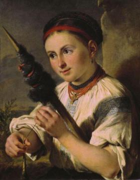 The Spinner Artwork by Vasily Tropinin