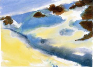 Mountain Landscape Artwork by Emil Nolde