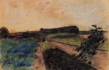 Landscape on the Orne Artwork by Edgar Degas