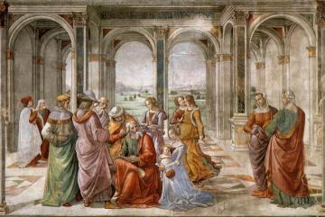 Zacharias Writes Down the Name of his Son Artwork by Domenico Ghirlandaio