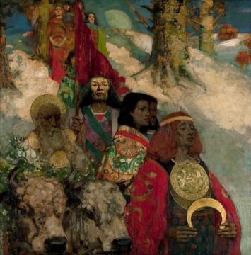 The Druids: Bringing In The Mistletoe Artwork by George Henry