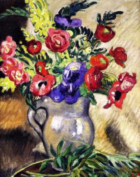 Bouquet, Buttercups, Anemones, Mimosas Artwork by Louis Valtat