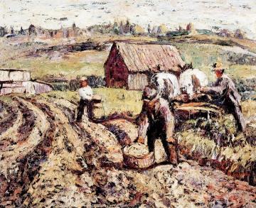 Potato Diggers Artwork by Ernest Lawson