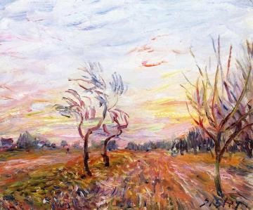 Orchard near Moret-sur-Loing Artwork by Alfred Sisley