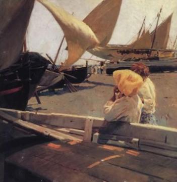 Pescadoras Artwork by Enrique Martinez Cubells