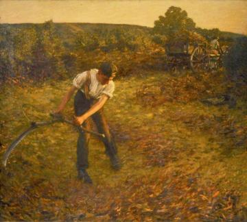 Mowing Bracken Artwork by Henry la Thangue