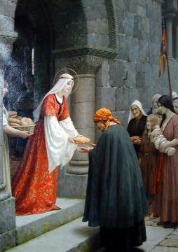 The Charity of St. Elizabeth of Hungary Artwork by Edmund Blair Leighton