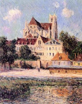 The Auxerre Cathedral Artwork by Gustave Loiseau