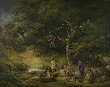 Gypsies In A Landscape Artwork by George Morland