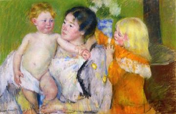 After the Bath Artwork by Mary Cassatt