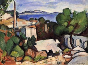 Estaque Landscape Artwork by Emile-othon Friesz