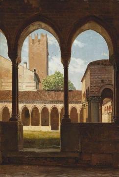 The Cloisters of San Zeno, Verona Artwork by John Peter Kornbeck