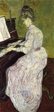 Marguerite Gachet At The Piano Artwork by Vincent Van Gogh