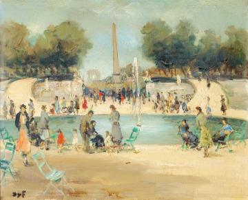 The Garden Of Tuileries Artwork by Marcel Dyf