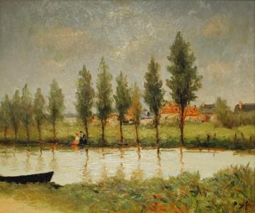 River Sarthe Artwork by Marcel Dyf
