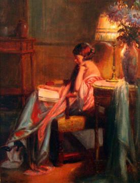 Woman Reading Artwork by Delphin Enjolras