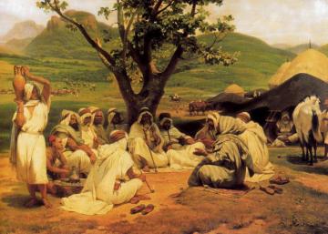 The Arab Tale-teller Artwork by Horace Vernet