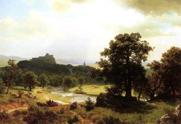 Day's Beginning Artwork by Albert Bierstadt