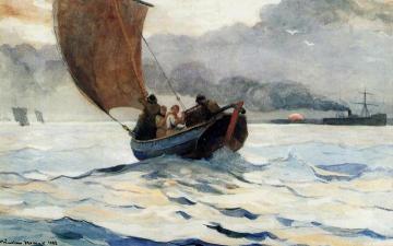 Returning Fishing Boats Artwork by Winslow Homer