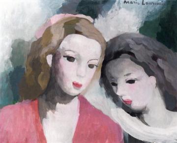 Two Women Artwork by Marie Laurencin