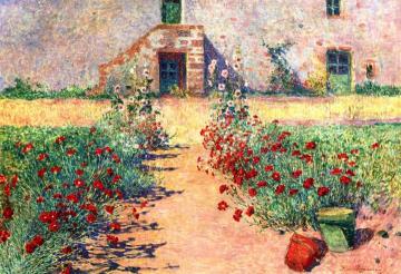 Aisle of Carnations in Kervaudu Artwork by Ferdinand du Puigaudeau