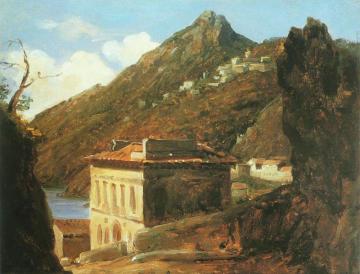 A House Near Lake Vietri Artwork by Auguste Jean Baptiste Vinchon