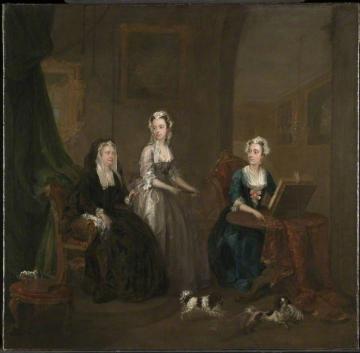 Three Ladies in a Grand Interior Artwork by William Hogarth