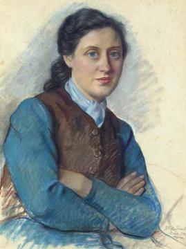 Portrait of Mrs Beilitz Artwork by Zinaida Serebriakova