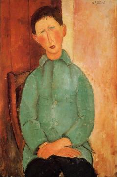 Boy in a Blue Shirt Artwork by Amedeo Modigliani