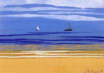 Seascape With Sailboats Artwork by Leon Spilliaert