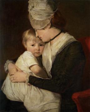 Portrait Of Mrs Anne Carwardine And Her Eldest Son Thomas Artwork by George Romney