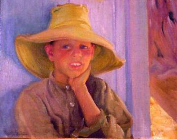 Niao Con Sombrero Artwork by Fernando Alvarez Sotomayor