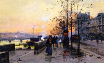 The Quays Artwork by Eugene Galien-Laloue