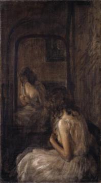 Model Seated Before A Mirror Artwork by Philip Wilson Steer