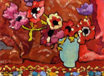 Anemones In A Green Pitcher Artwork by Louis Valtat