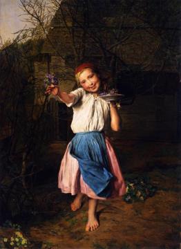 The Violet Girl Artwork by Ferdinand Georg Waldmuller