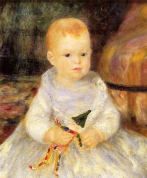 Child with Punch Doll Artwork by Pierre Auguste Renoir