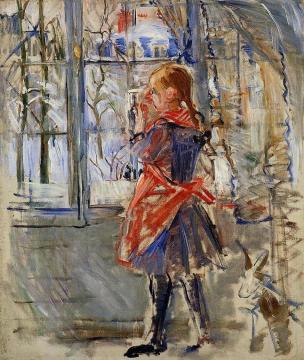 Child with a Red Apron Artwork by Berthe Morisot