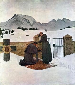 The pain of mourning Artwork by Giovanni Segantini