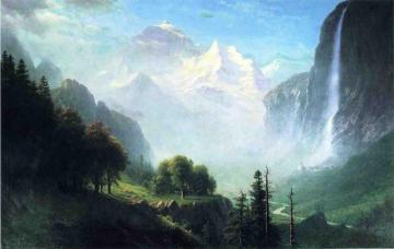 Staubbach Falls, Near Lauterbrunnen, Switzerland Artwork by Albert Bierstadt