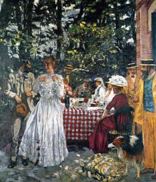 The Terrace at Vasouy: Luncheon Artwork by Edouard Vuillard