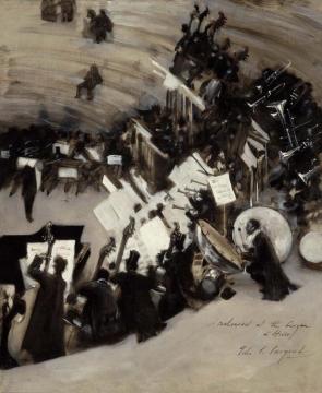 Rehearsal Of The Pasdeloup Orchestra At The Cirque D'hiver Artwork by John Singer Sargent