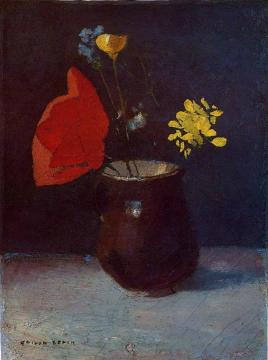 Pitcher of Flowers Artwork by Odilon Redon