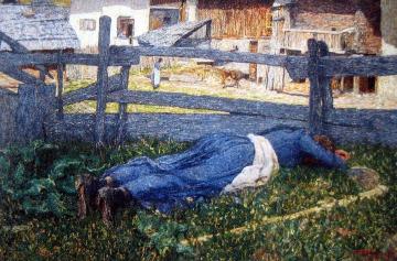 Riposo all’ombra Artwork by Giovanni Segantini