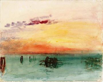 Venice, Looking Across The Lagoon At Sunset Artwork by Joseph Mallord William Turner