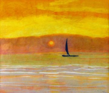 Sailboat At Sunset Artwork by Leon Spilliaert