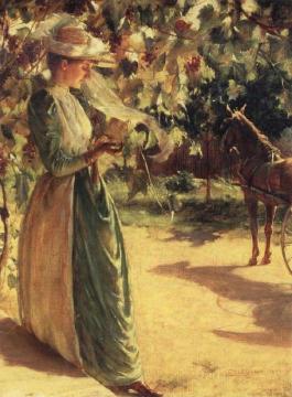 Woman With A Horse Artwork by Charles Courtney Curran
