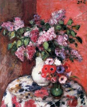 Vase Of Flowers Artwork by Georges D'espagnat
